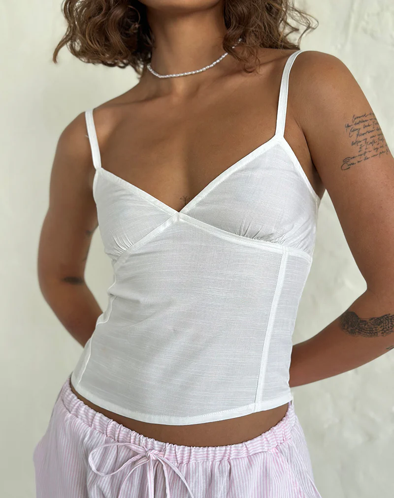 Rey Cami Top in Ivory - Image 4