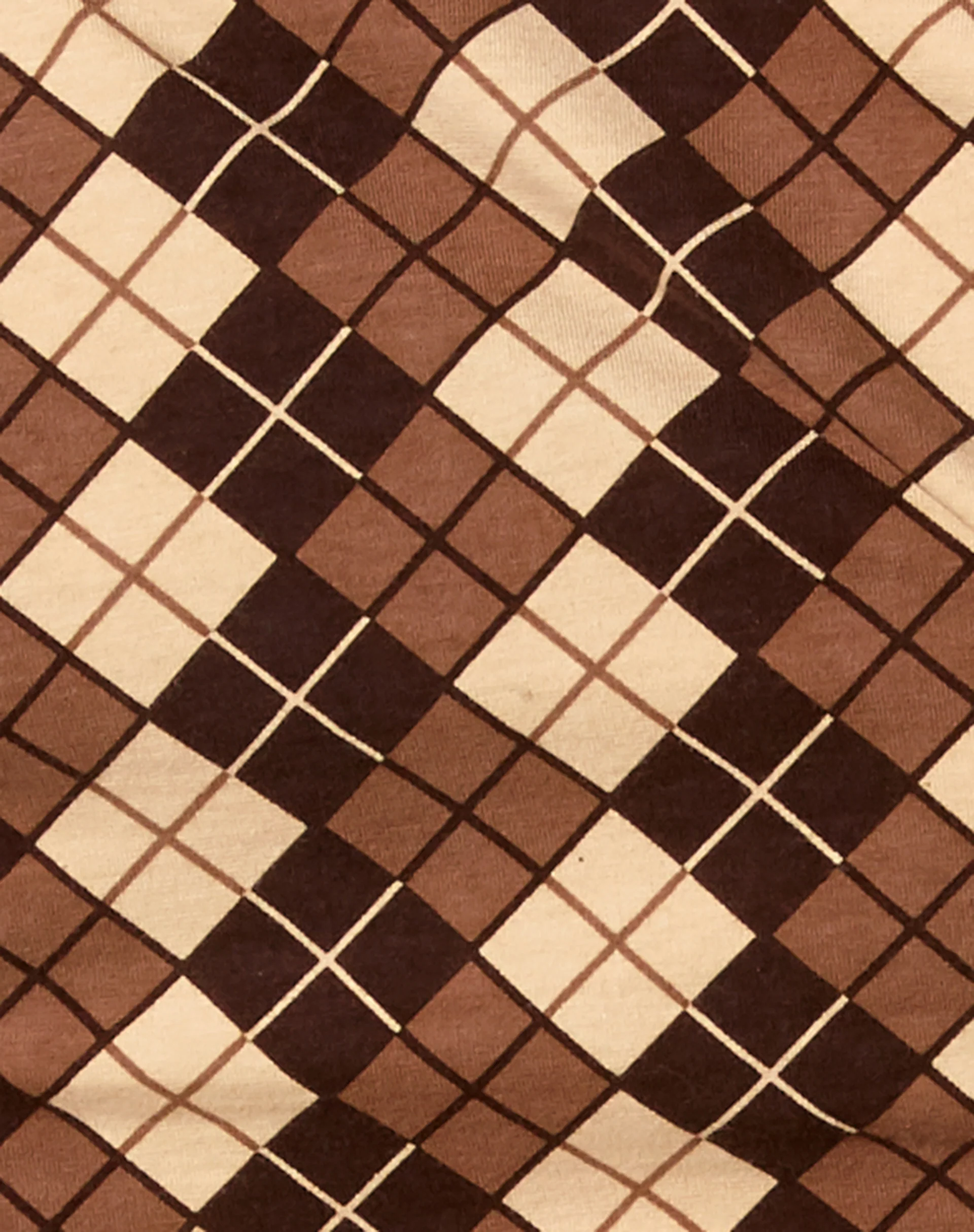Rezul Shirt in Argyle Brown - Image 6