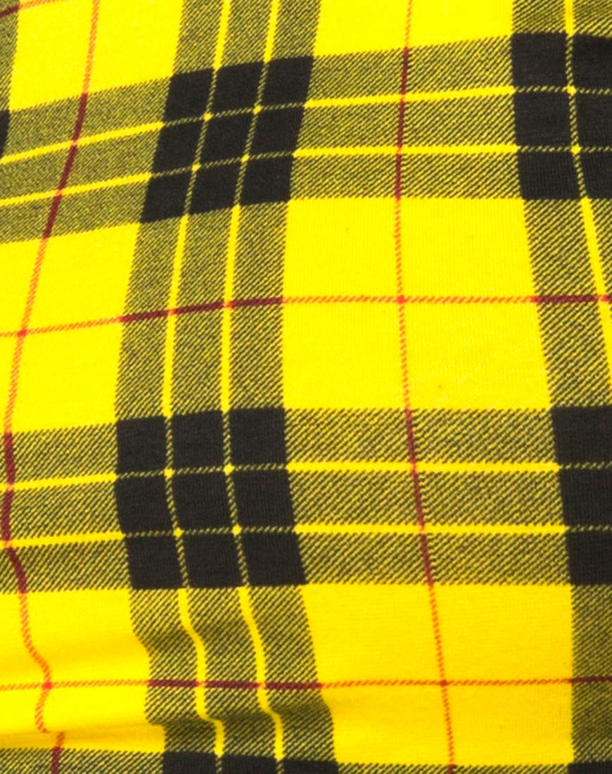 Rhala Crop Top in Winter Plaid Yellow - Image 5