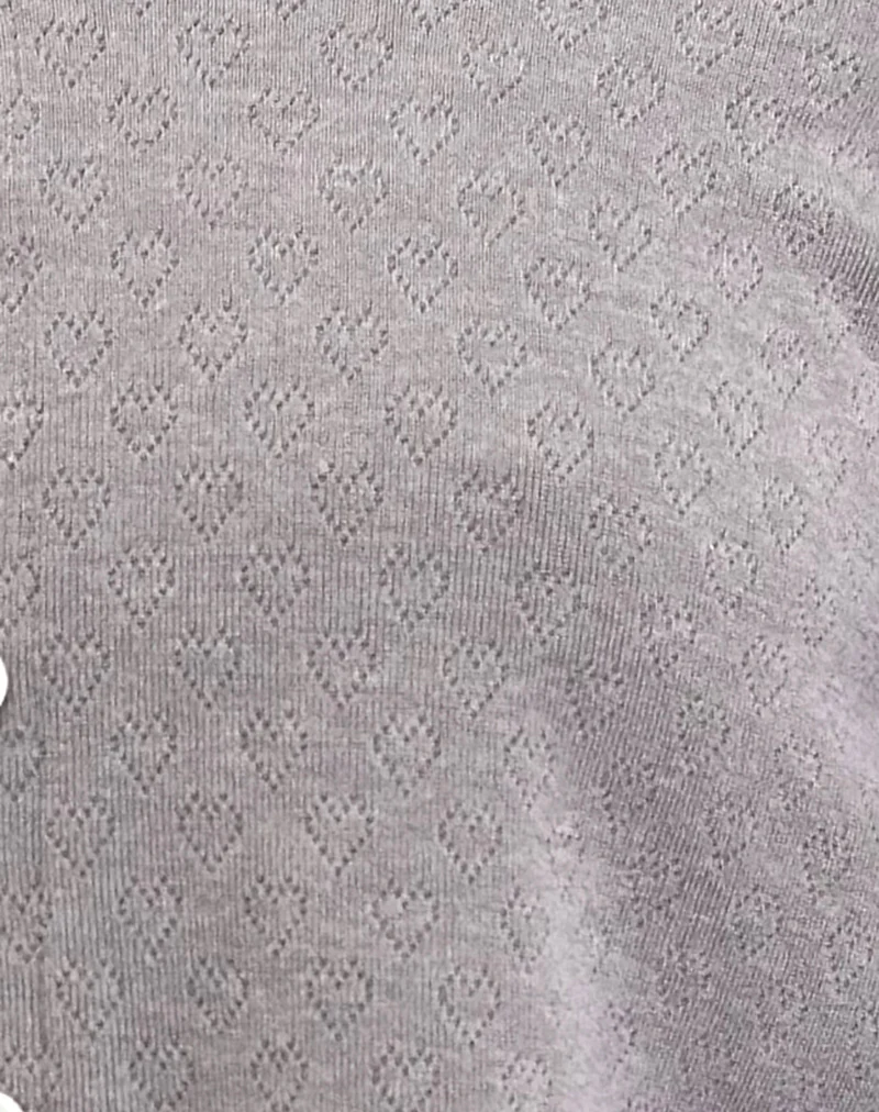 Rhea Cardigan in Pointelle Brown - Image 5