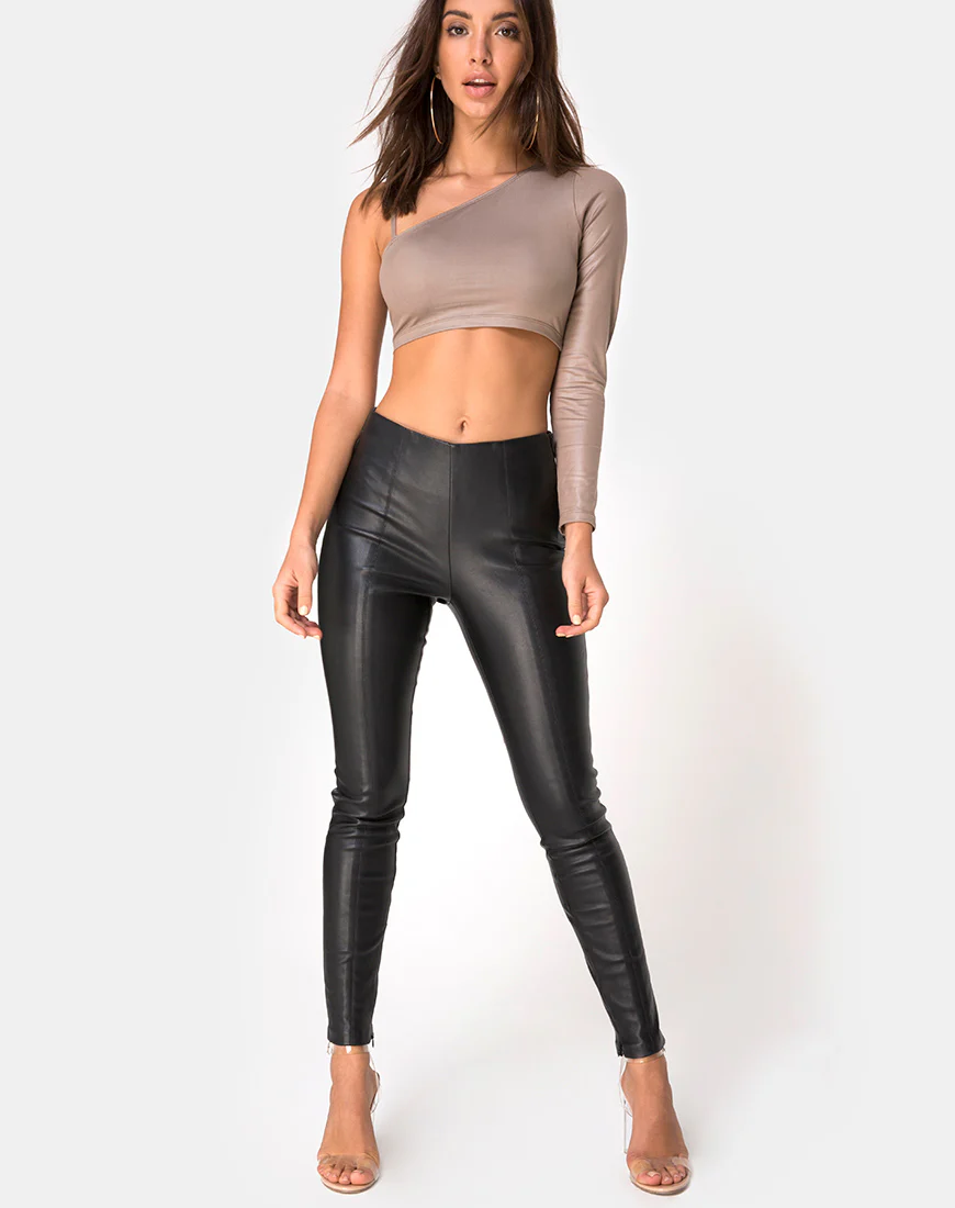 Rhi Top in Cocoa Spandex - Image 3