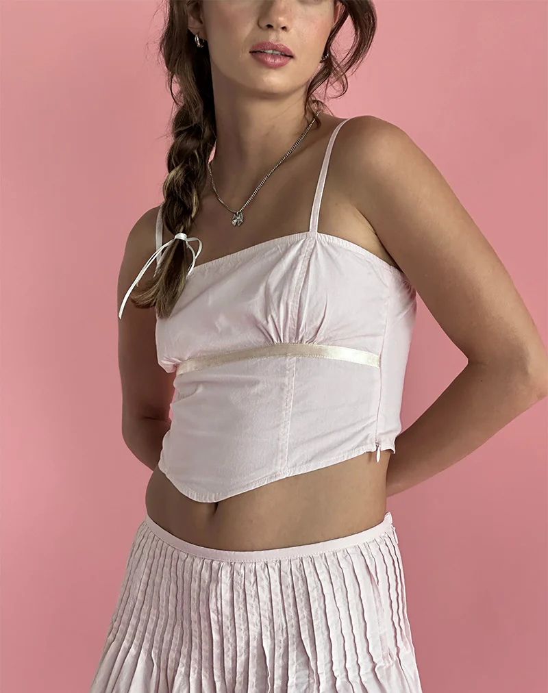 Riana Cami Top in Light Pink - Image 3