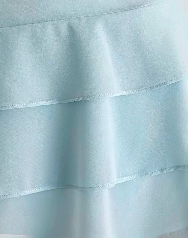 Riasi Mini Dress in Baby Blue Chiffon - Image 5