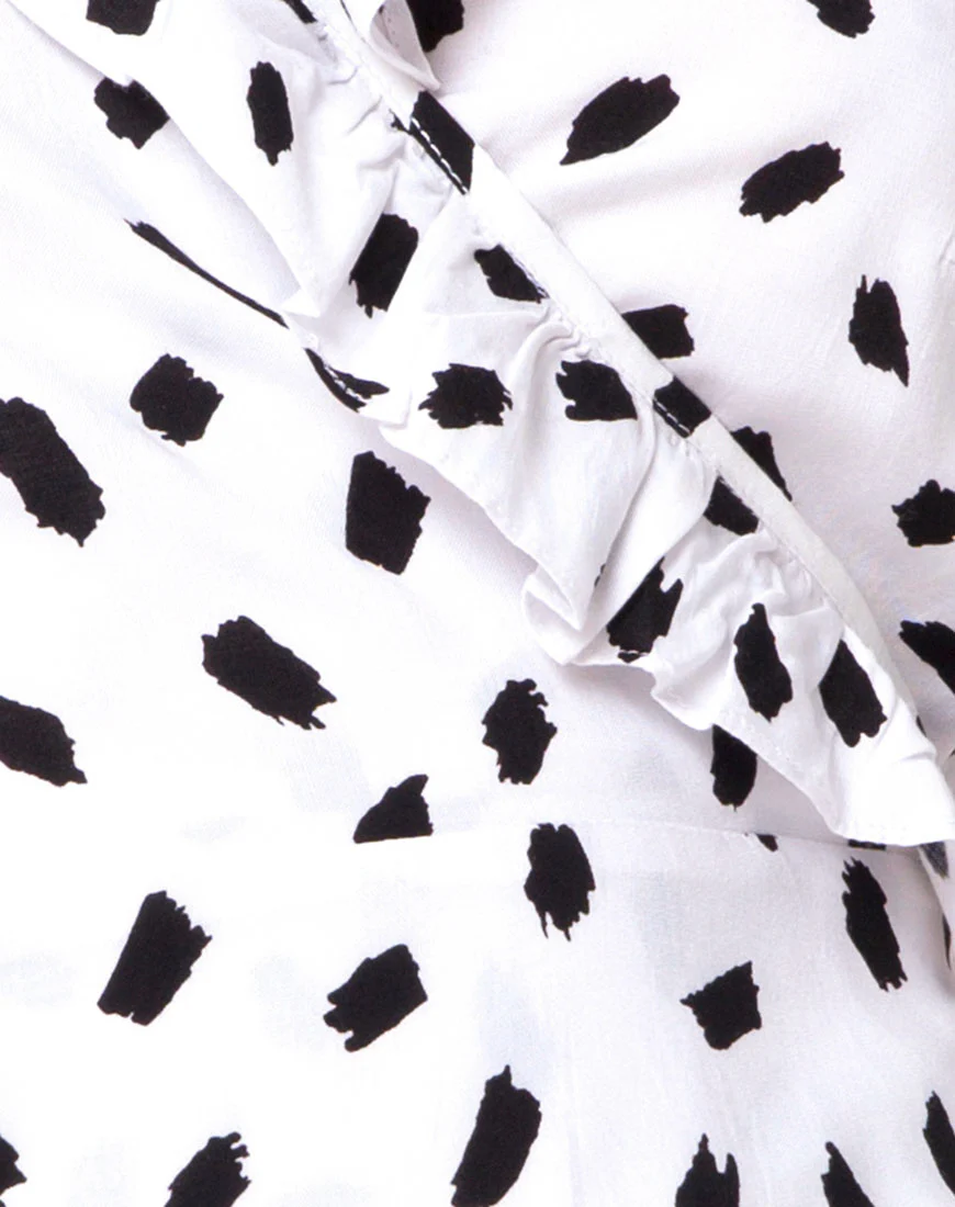 Rica Dress in Diana Dot White - Image 5