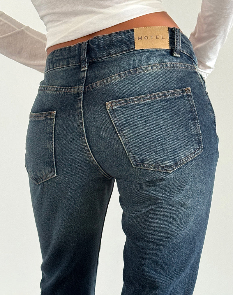Rigid Low Rise Flare Jeans in Dark Vintage - Image 5