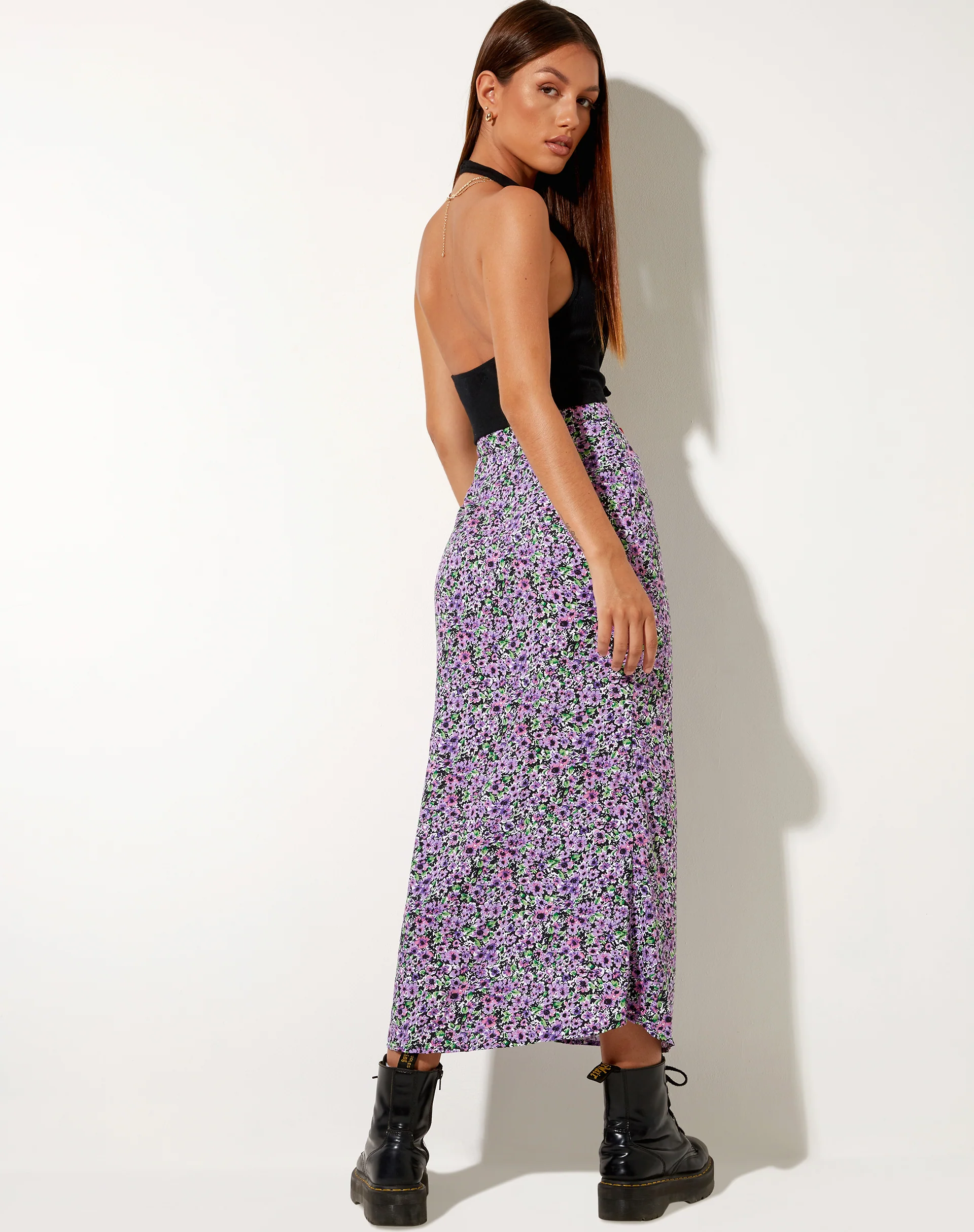 Rima Midi Skirt in Lilac Blossom - Image 2