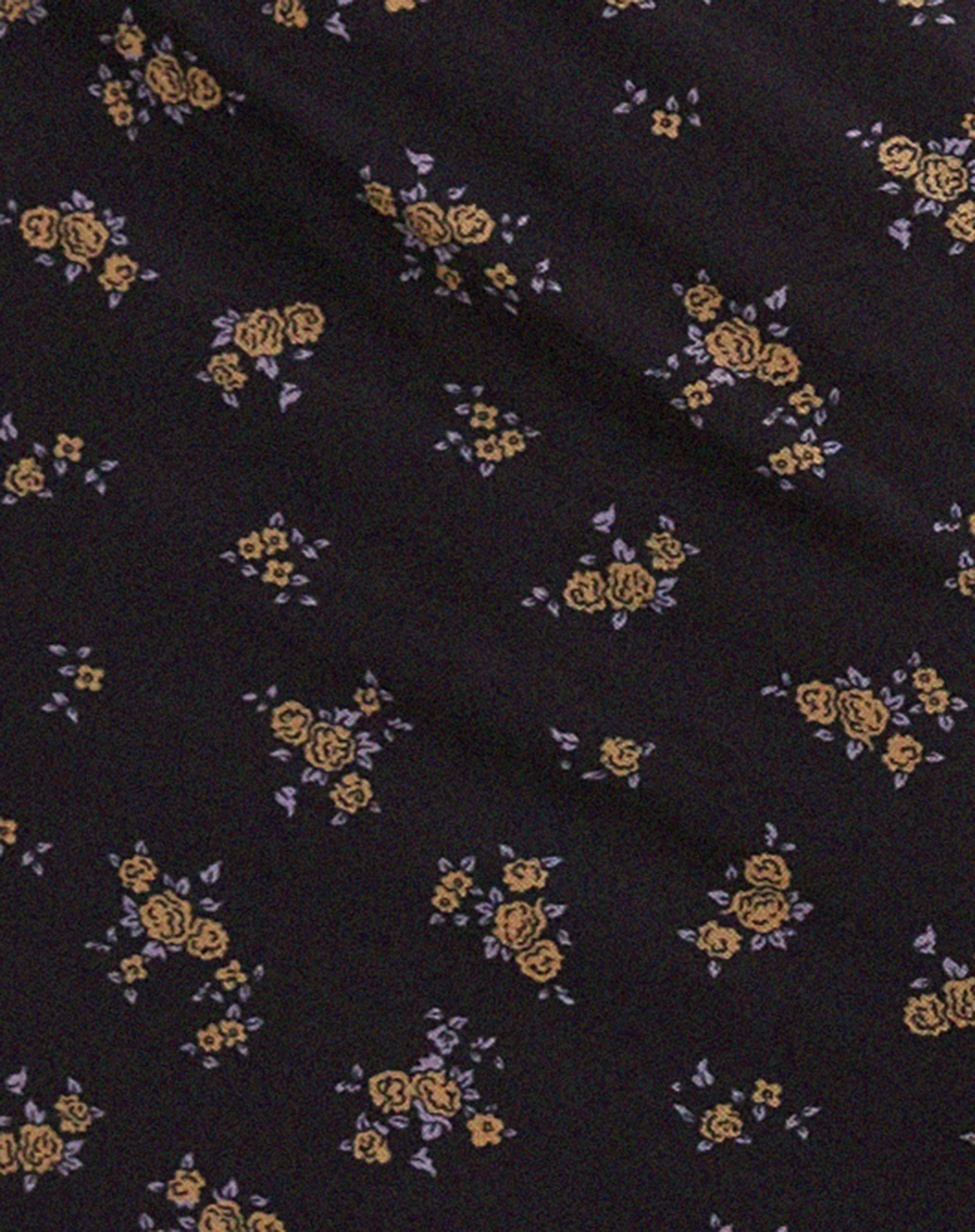Rindai Midi Skirt in Femme Floral Black and Gold - Image 8