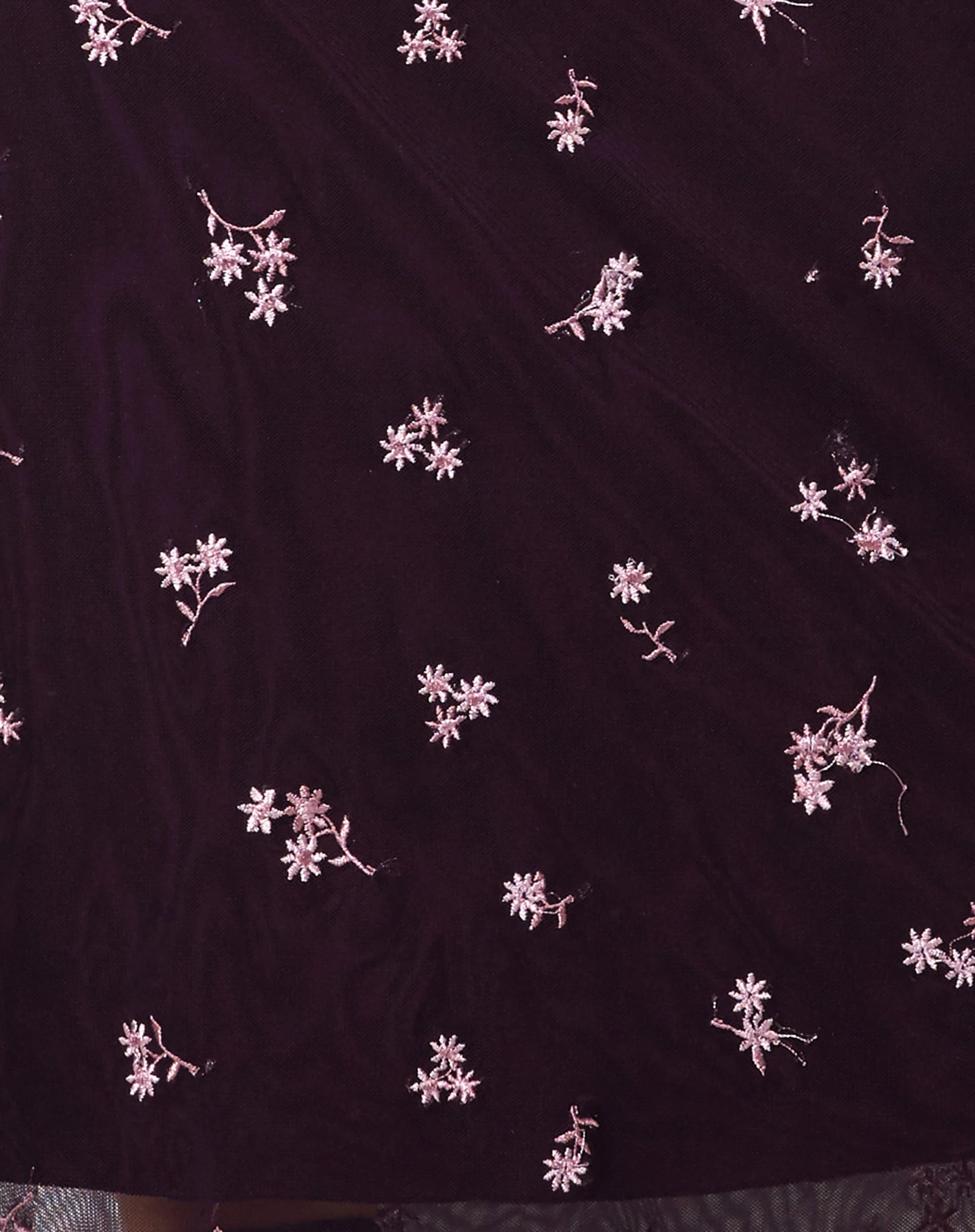 Rindu Maxi Skirt in Plum Daisy Embro - Image 5