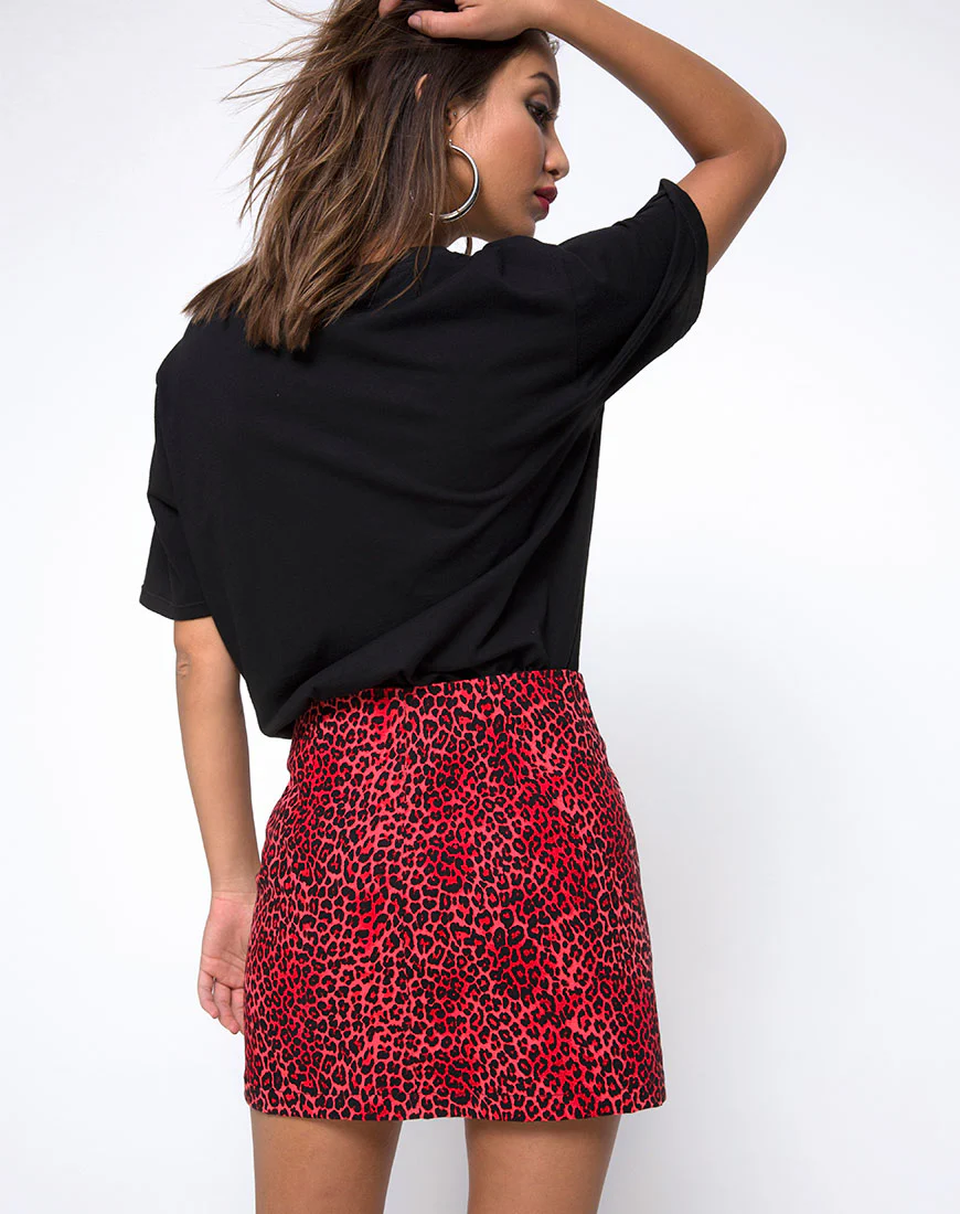 Ring Mini Skirt in Coloured Animal - Image 2