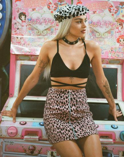 Ring Mini Skirt in Pink Cheetah - Image 5
