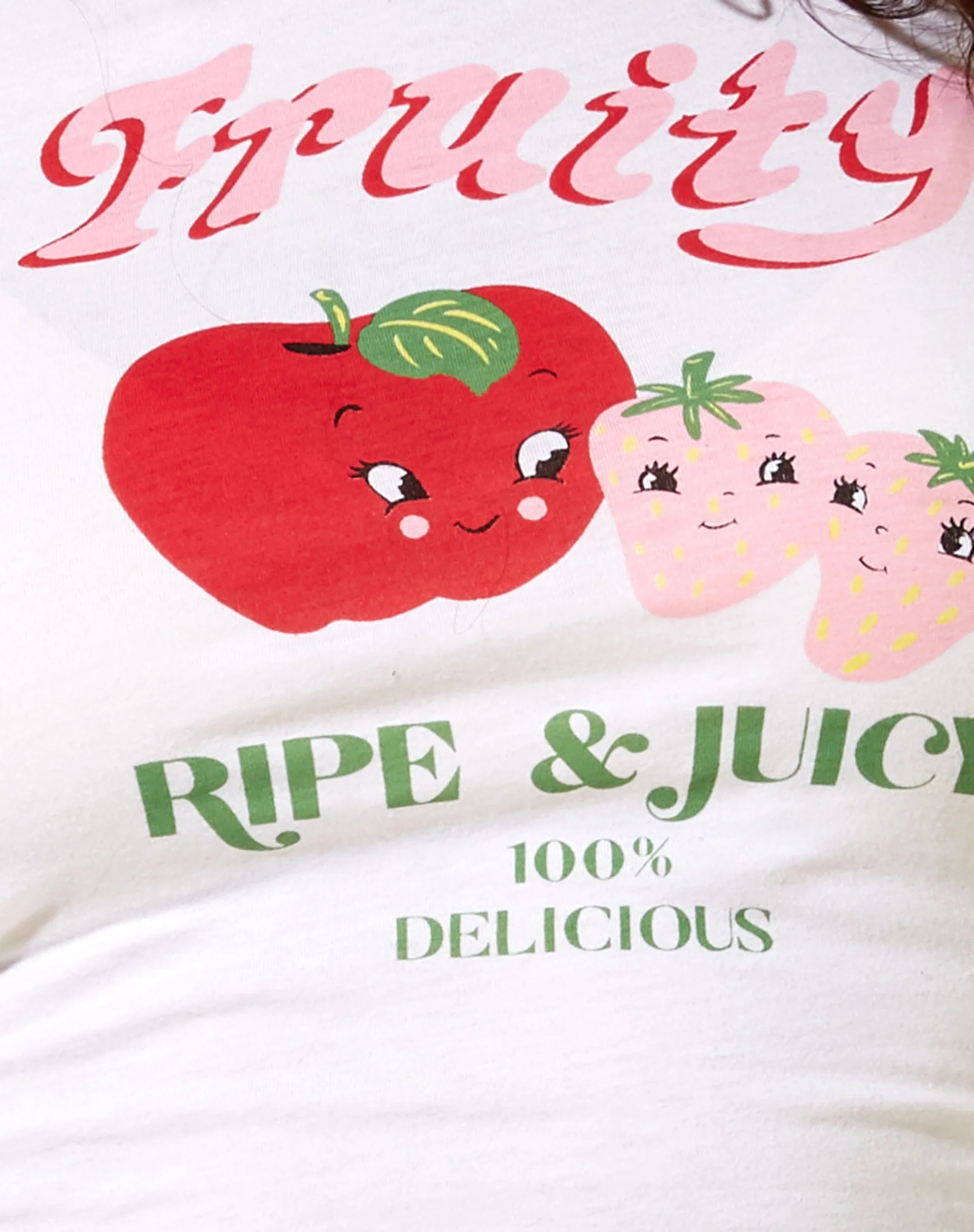 Ringer Tee in Ivory Bind Peony Ripe Juicy - Image 6