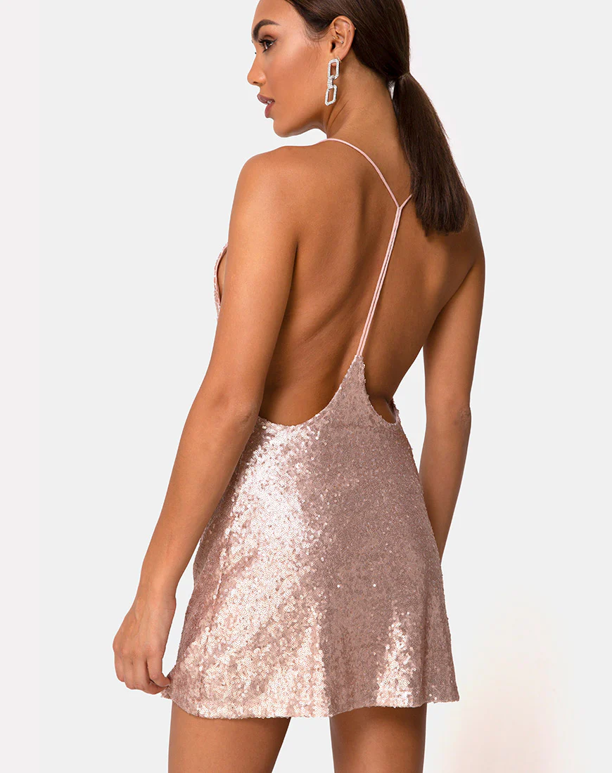 Ringo Finn Dress in Rose Sequin - Image 2