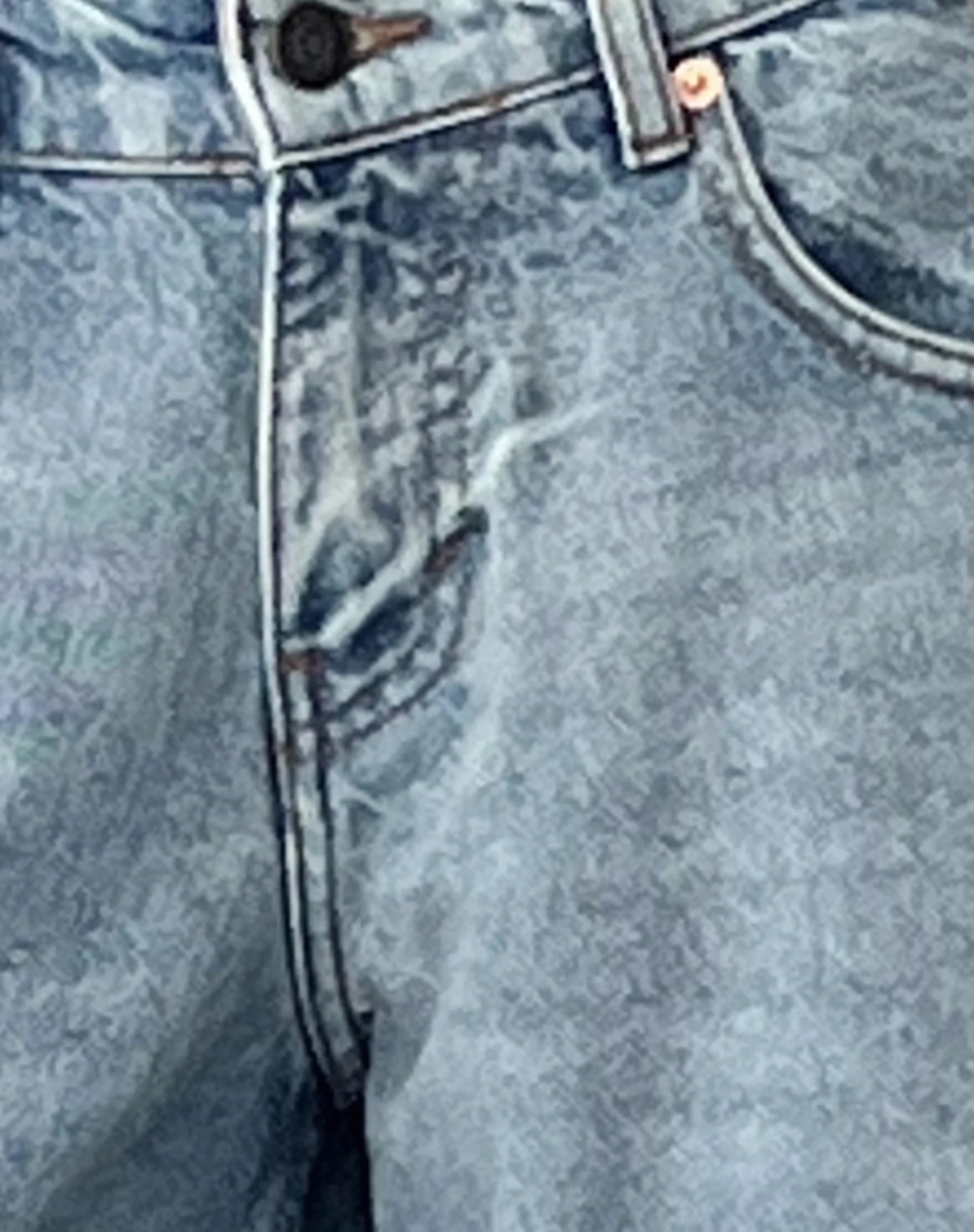 Ripped Roomy Extra Wide Low Rise Jean in Vintage Blue Wash - Image 7