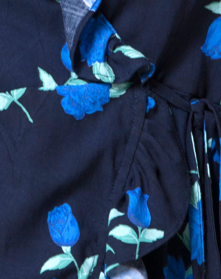 Riser Dress in Midnight Blue Rose - Image 5