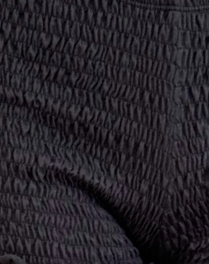 Ritala Shirred Micro Shorts in Beluga Grey - Image 5