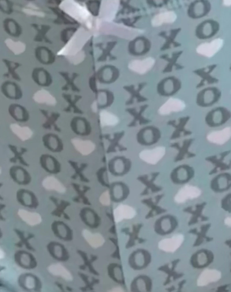 Ritulia Micro Short in Powder Blue XO Heart Print - Image 4