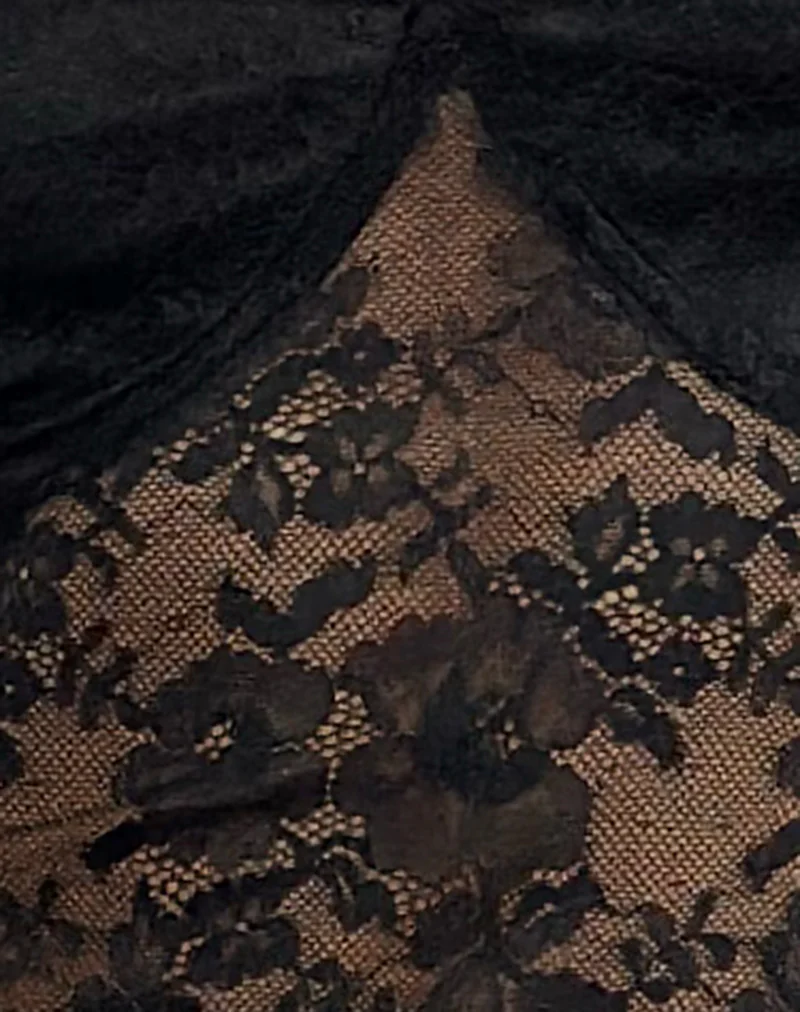 Rium Unlined Midi Dress in Lace Black - Image 6