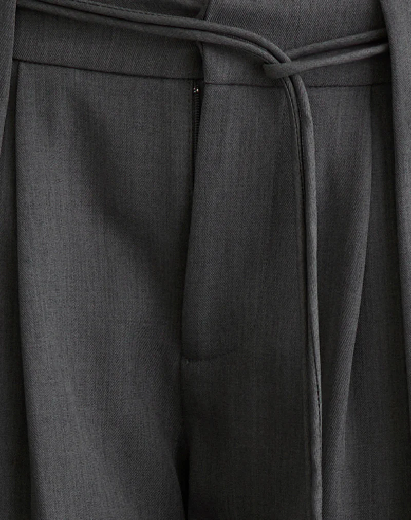 Rivela Tie Waist Trouser in Grey - Image 6