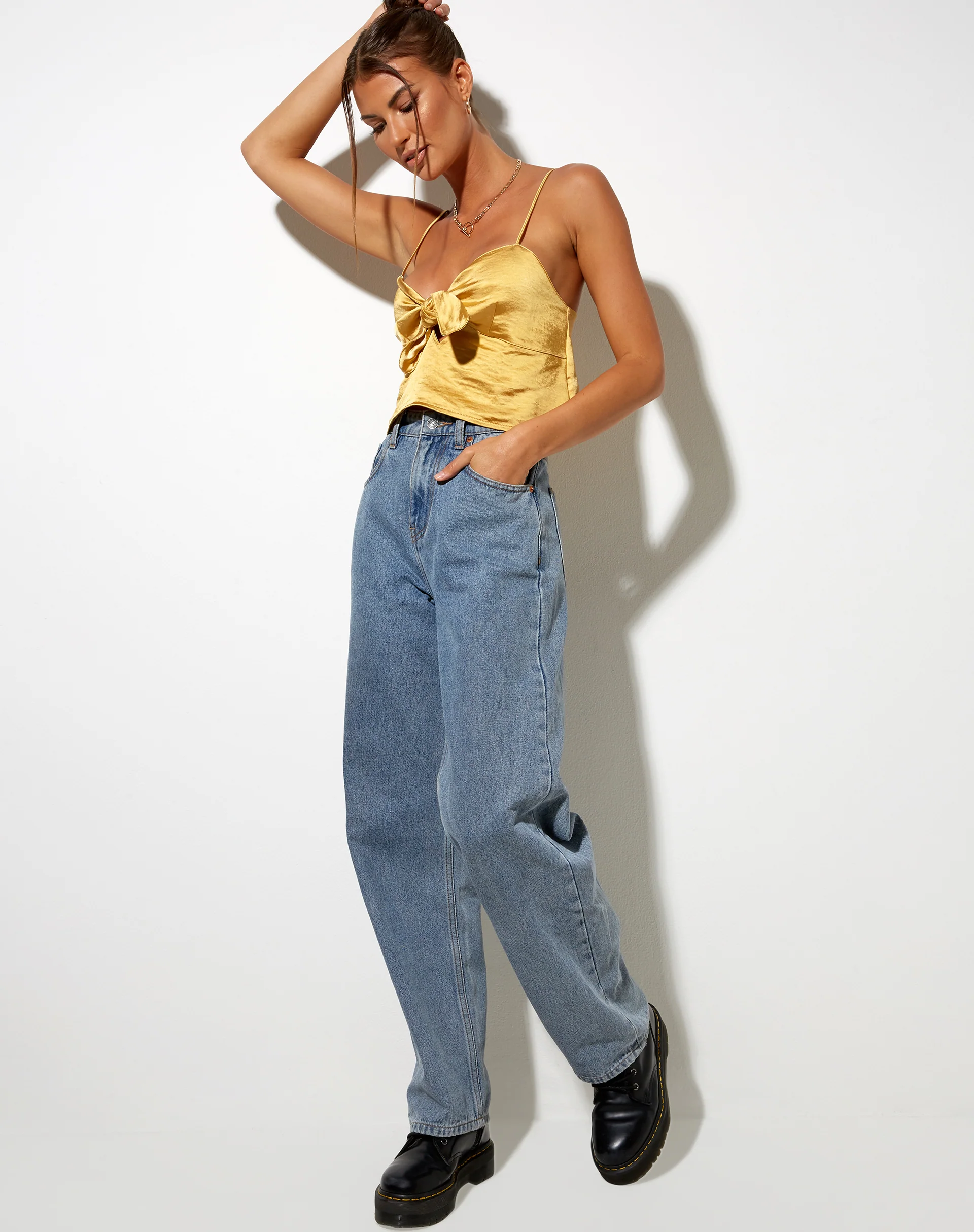 Roce Top in Satin Gold - Image 3