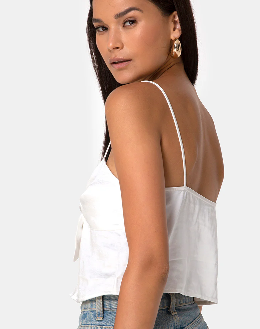 Roce Top in Satin Ivory - Image 2