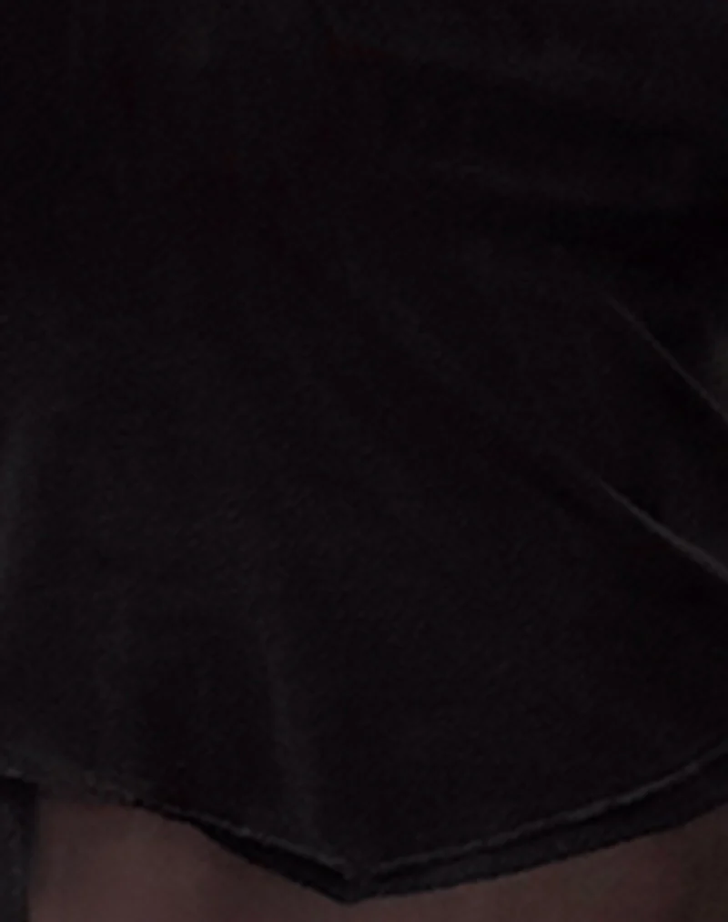 Rochie Asymmetric Top in Mesh Black - Image 6