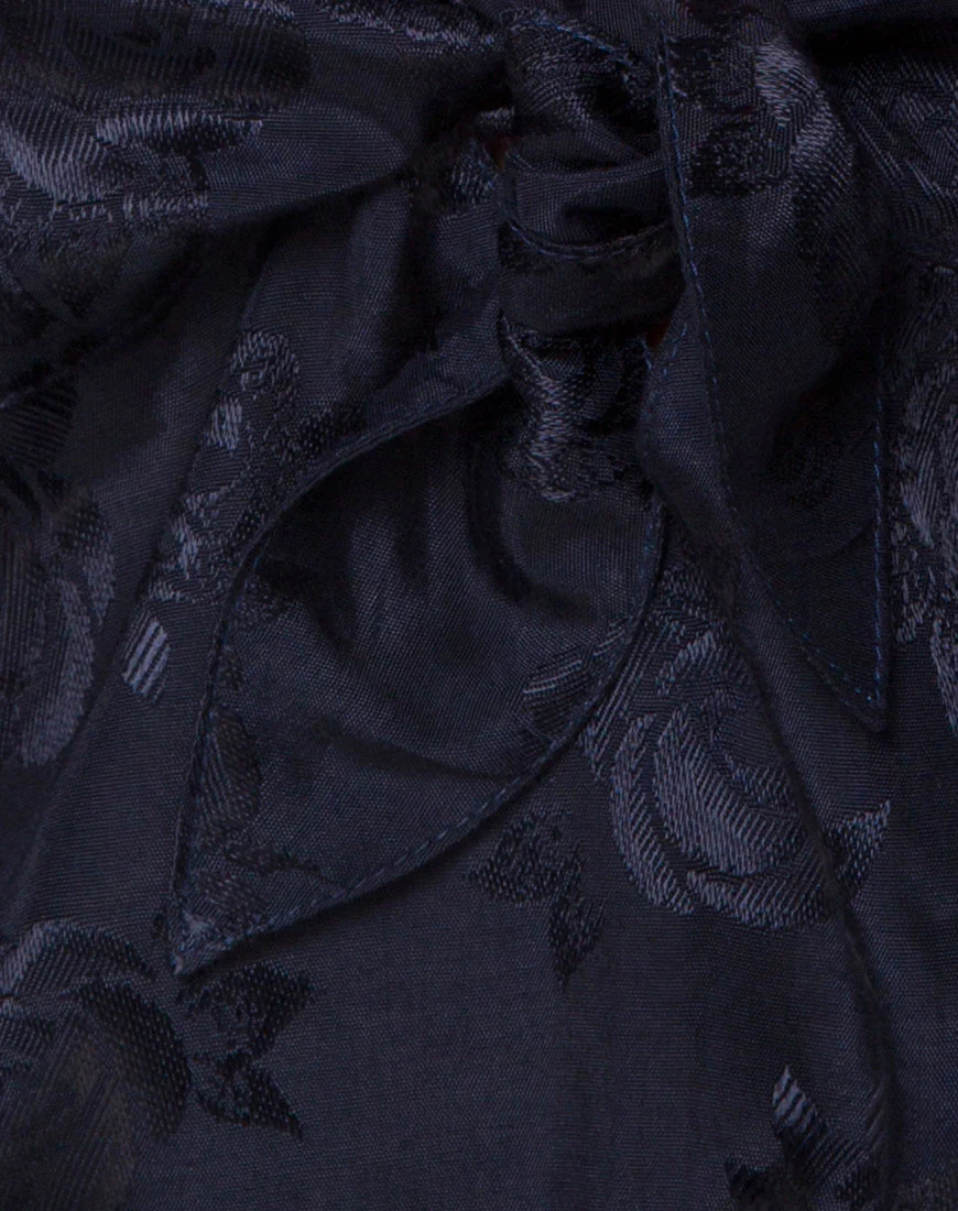 Rodice Bodice in Satin Rose Navy - Image 5