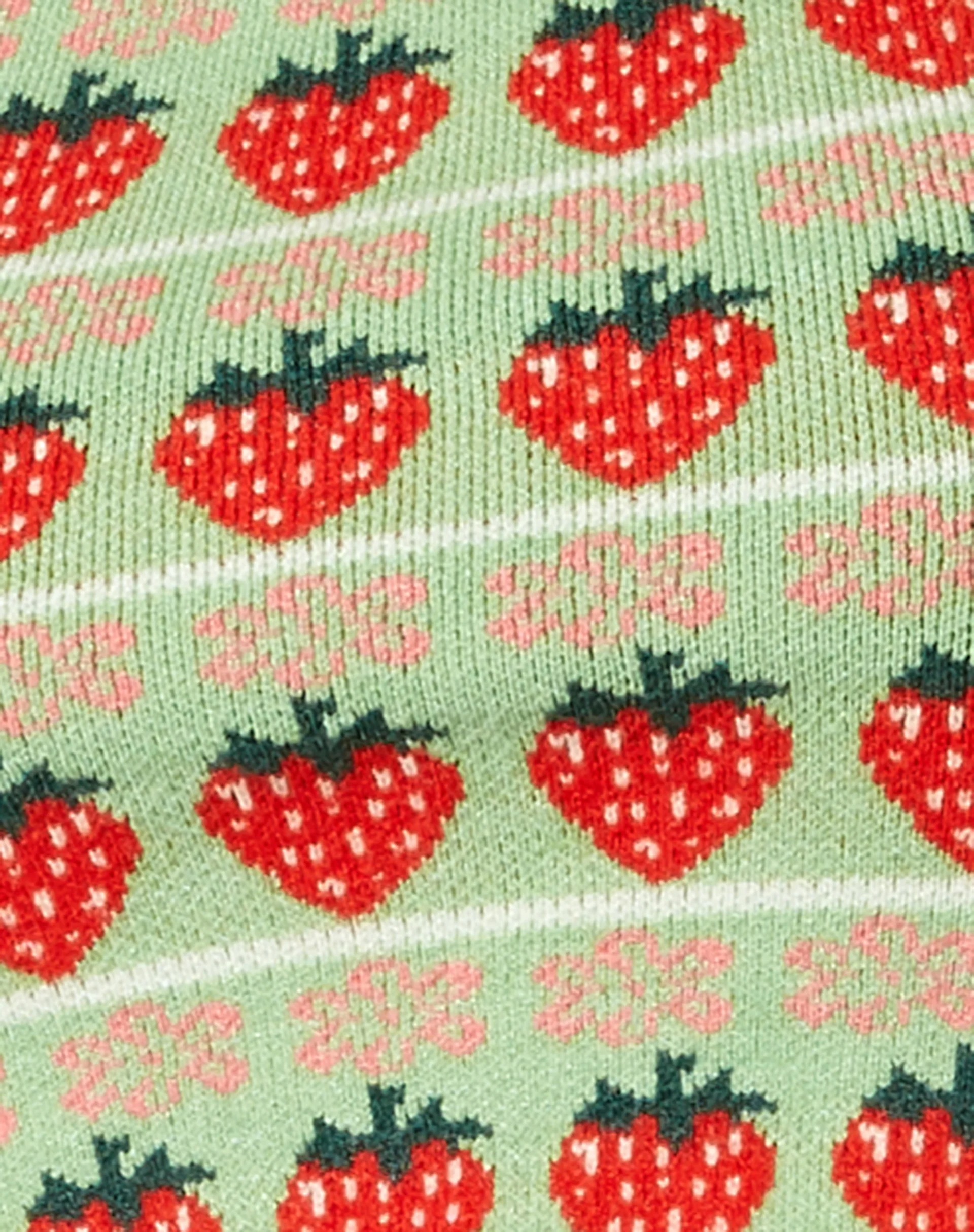 Roe Crop Top in Mint String Of Strawberries - Image 7