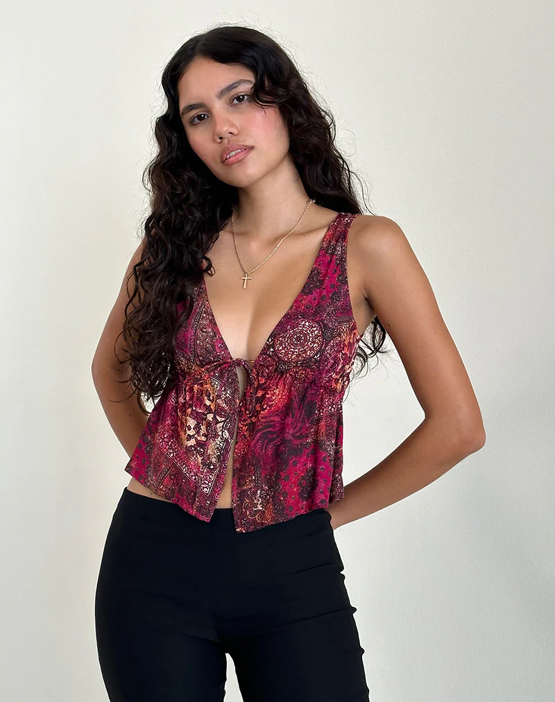 Rolia Cami Top in Abstract Paisley - Image 5