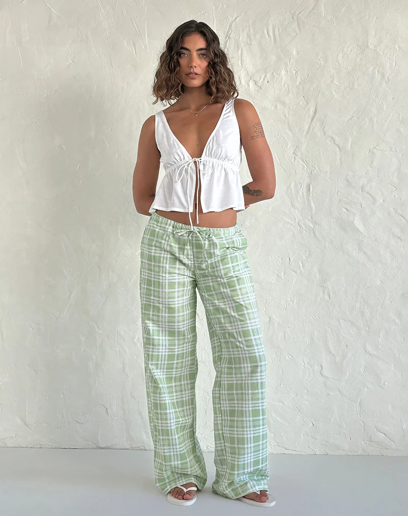 Rolia Tie Front Top in Off White - Image 5