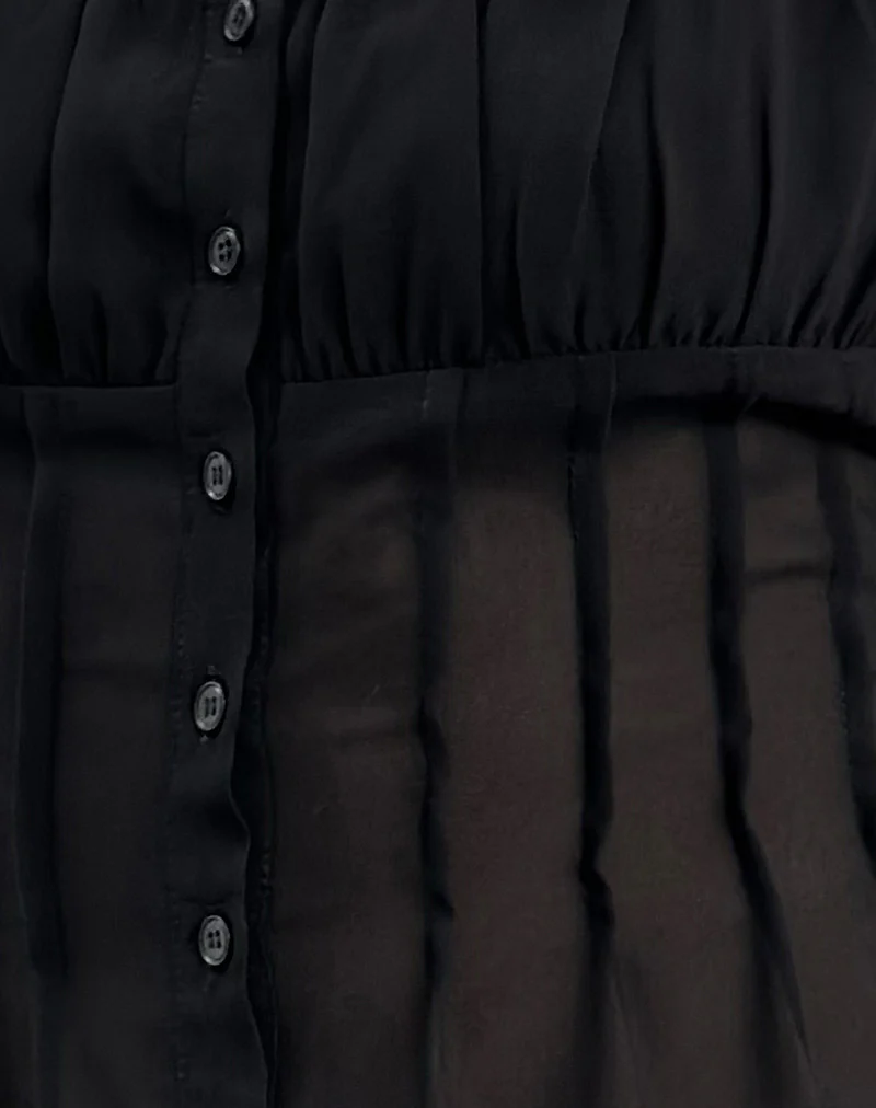Rolina Blouse in Chiffon Black - Image 6