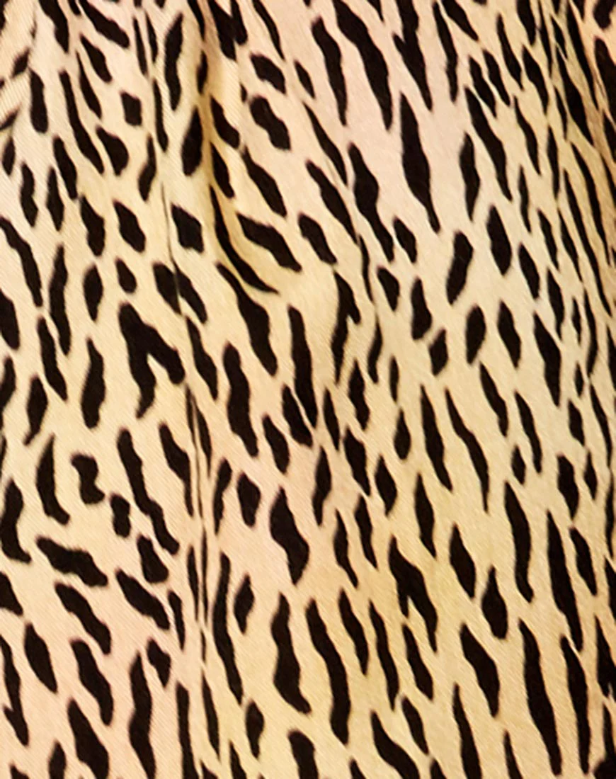 Roma Long Sleeve Top in Mini Tiger Brown - Image 5