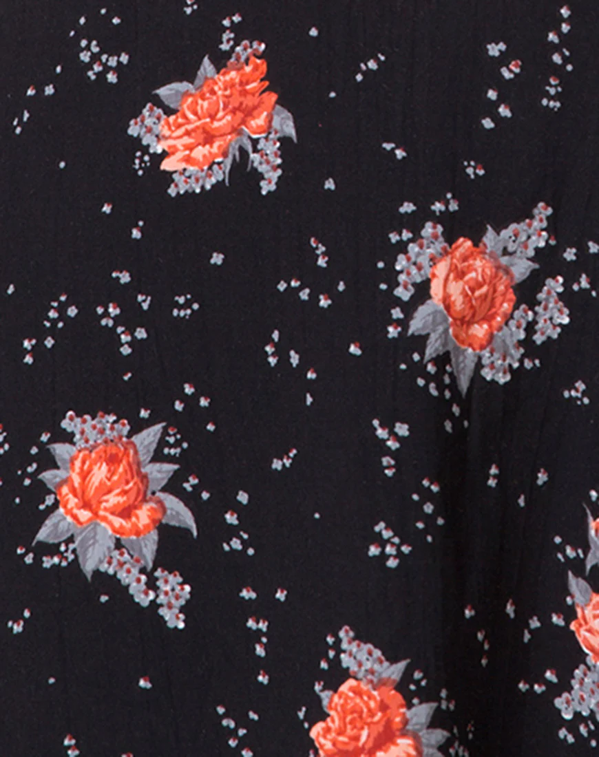 Roppan Slip Dress in Midnight Rose - Image 5