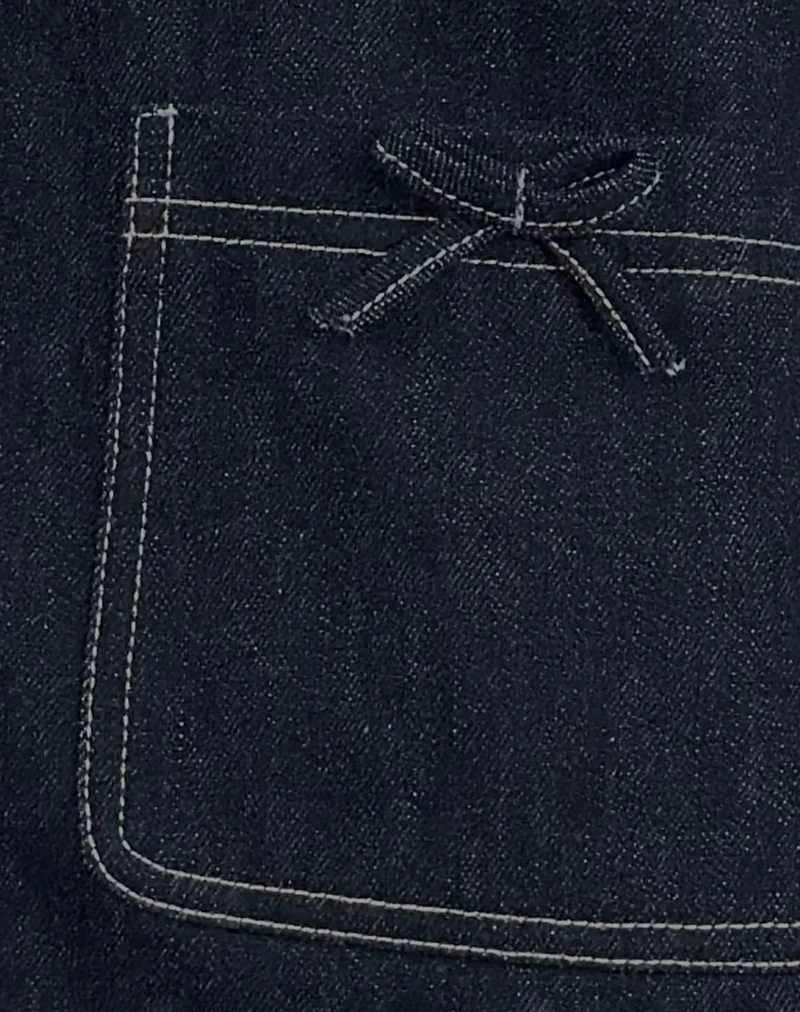 Rosdi Bow Embellished Jacket in Dark Indigo - Image 6
