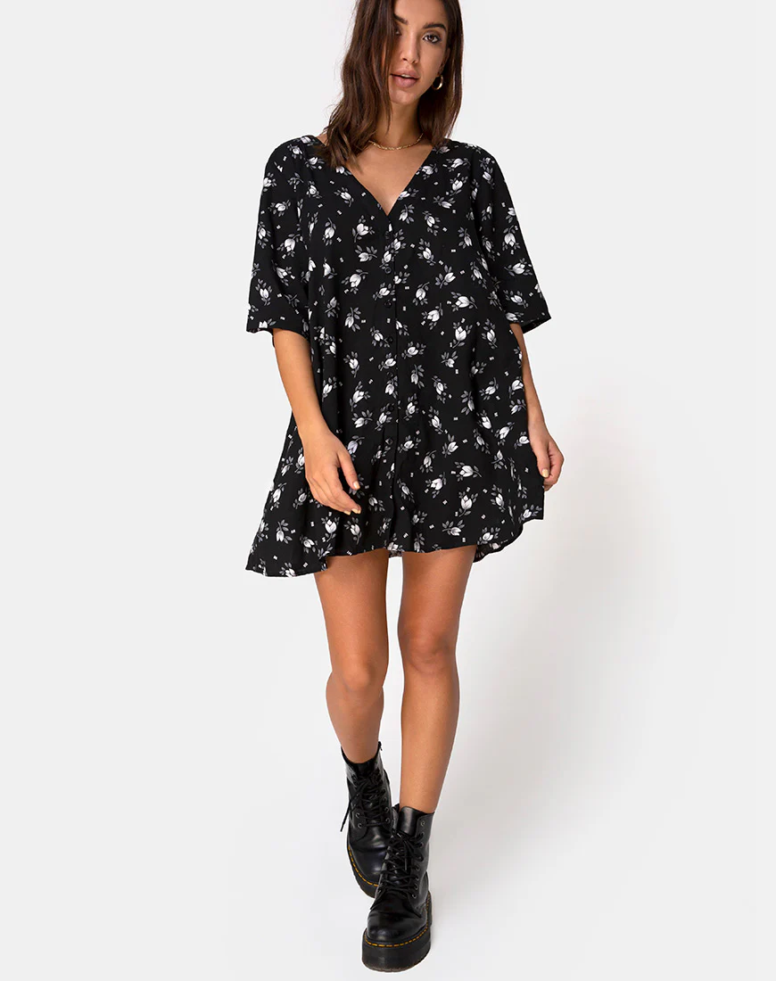Rosella Swing Dress in Dark Tulip - Image 3