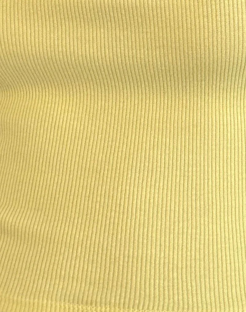 Roxe Ribbed Vest Top in Lemonade - Image 6