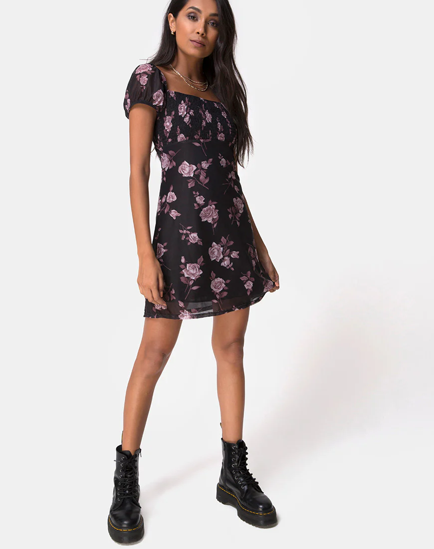 Ruchine Tea Dress in Dusky Rose - Image 3