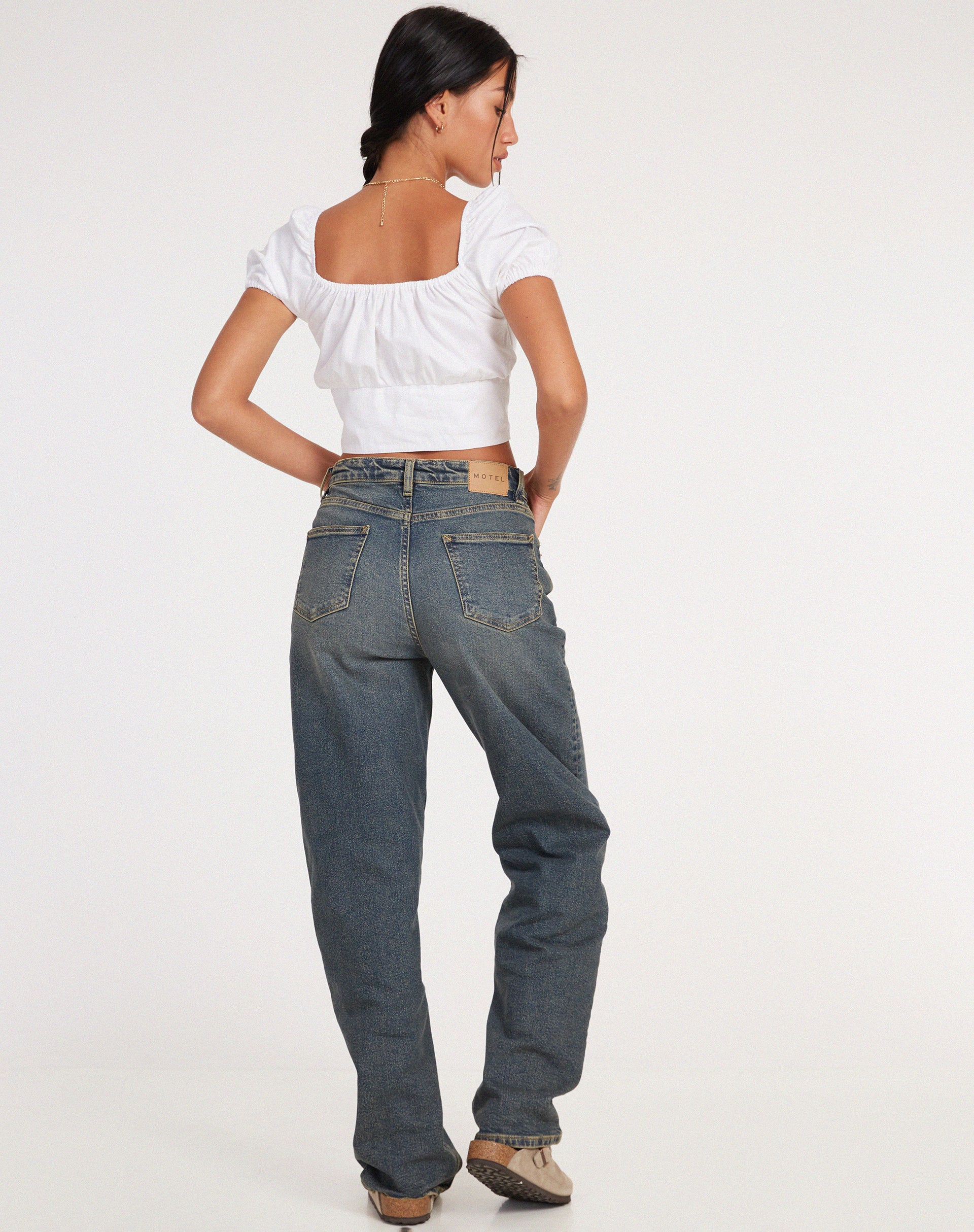 Ruiz Crop Top in White - Image 4