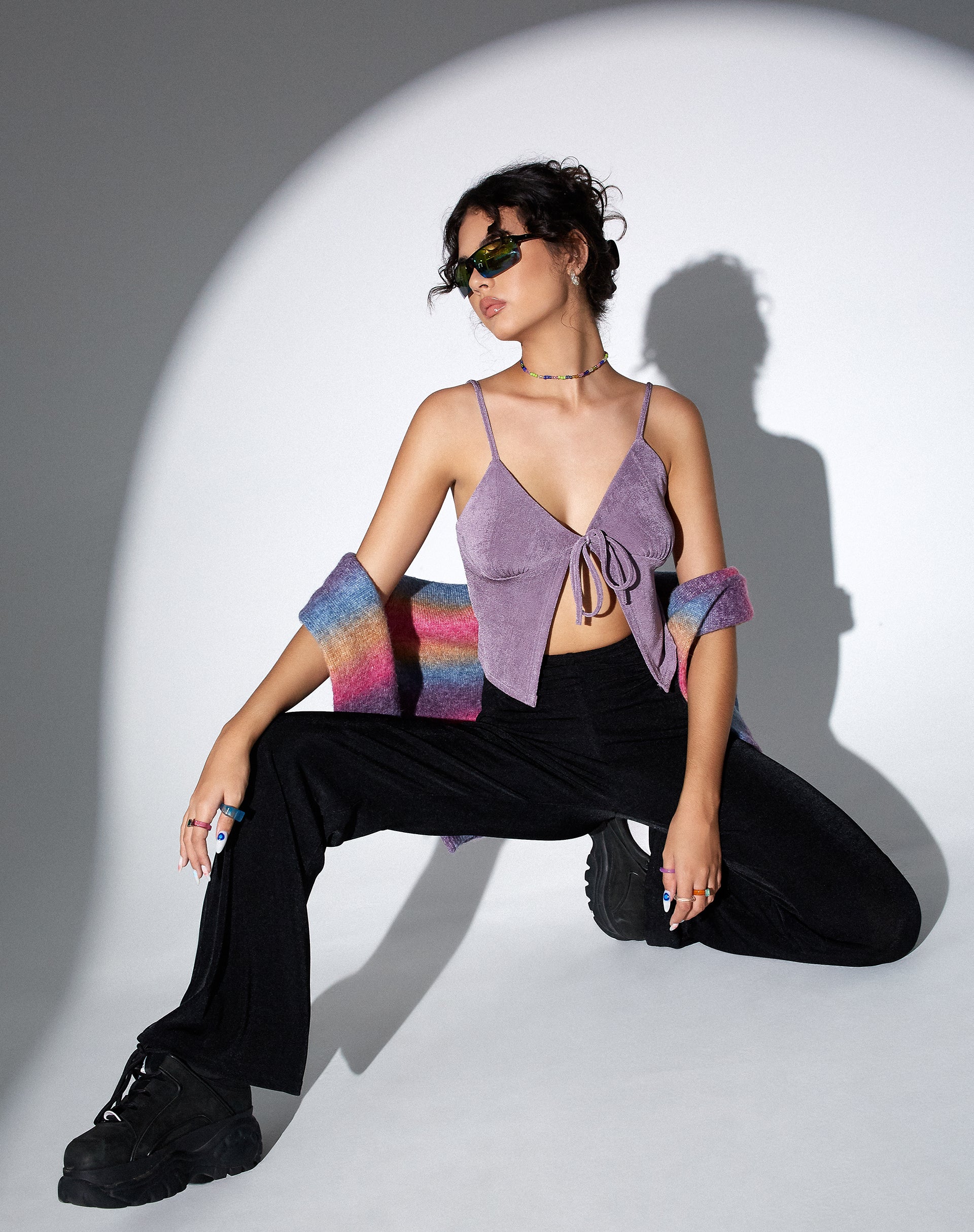 Rumak Cami Top in Crepe Lavender - Image 2