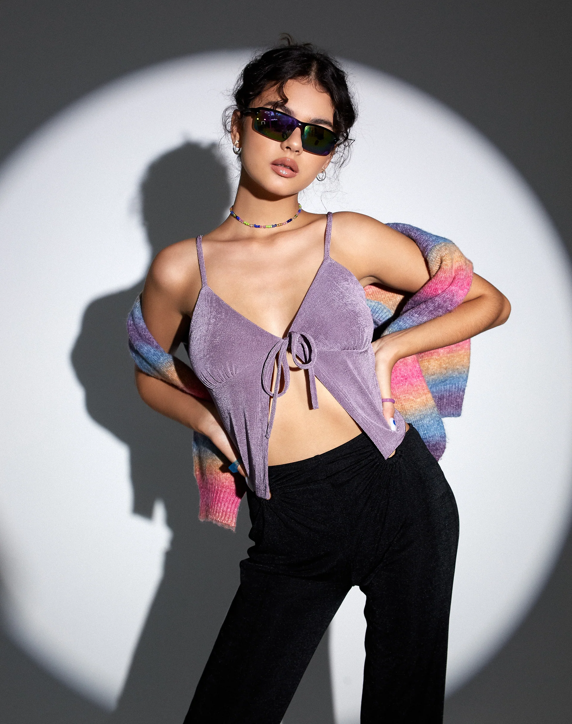 Rumak Cami Top in Crepe Lavender - Image 6