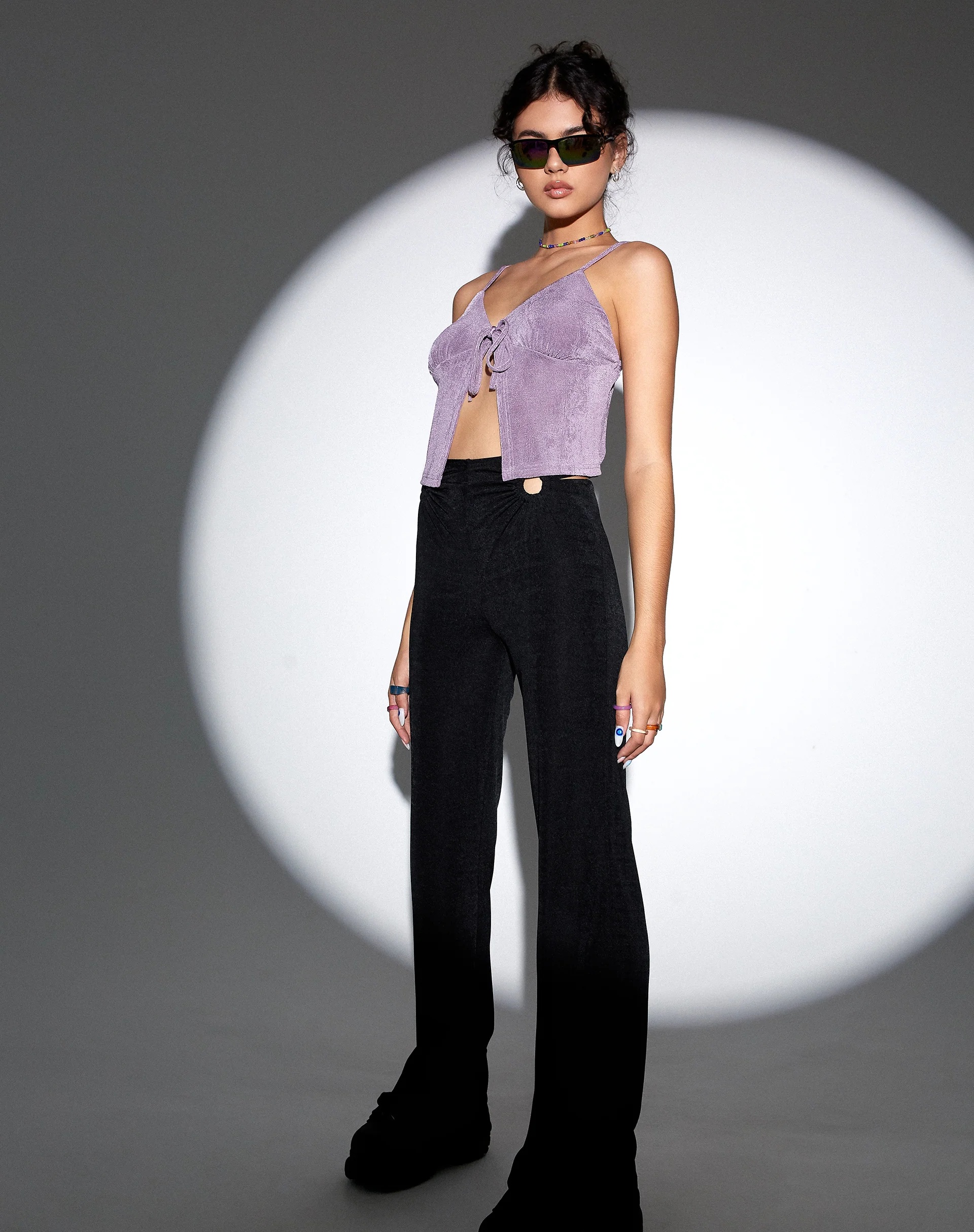 Rumak Cami Top in Crepe Lavender - Image 7