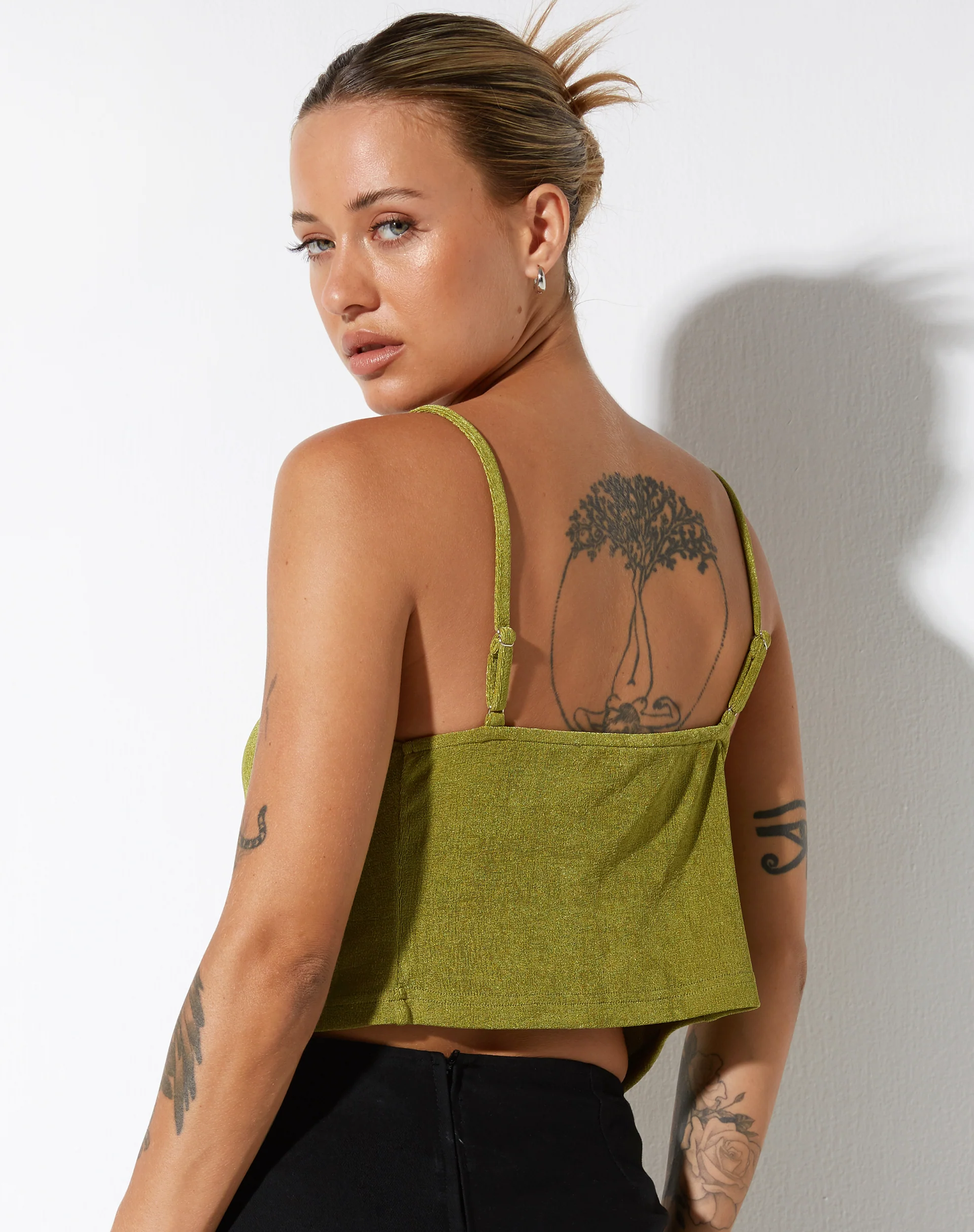 Rumak Top in Crepe Lime - Image 3