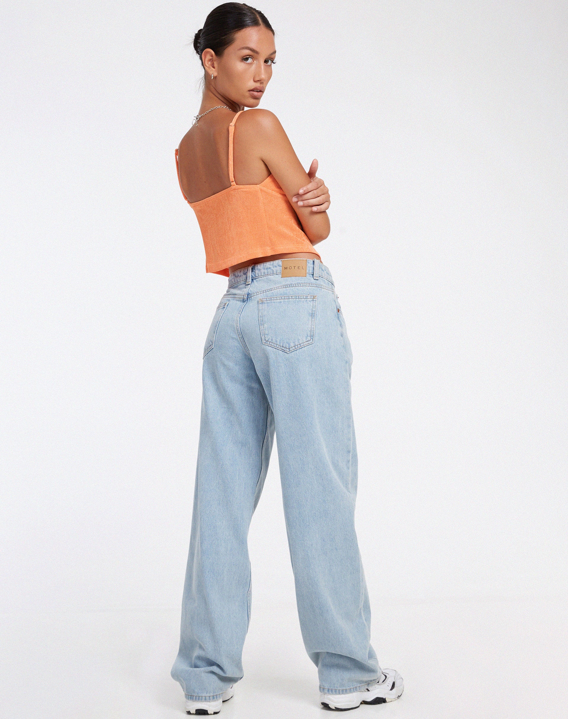 Rumak Top in Crepe Soft Orange - Image 5