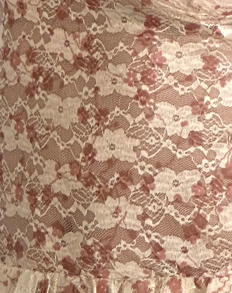 Rumaysa Cami Top in Chic Petal Pink Lace - Image 6