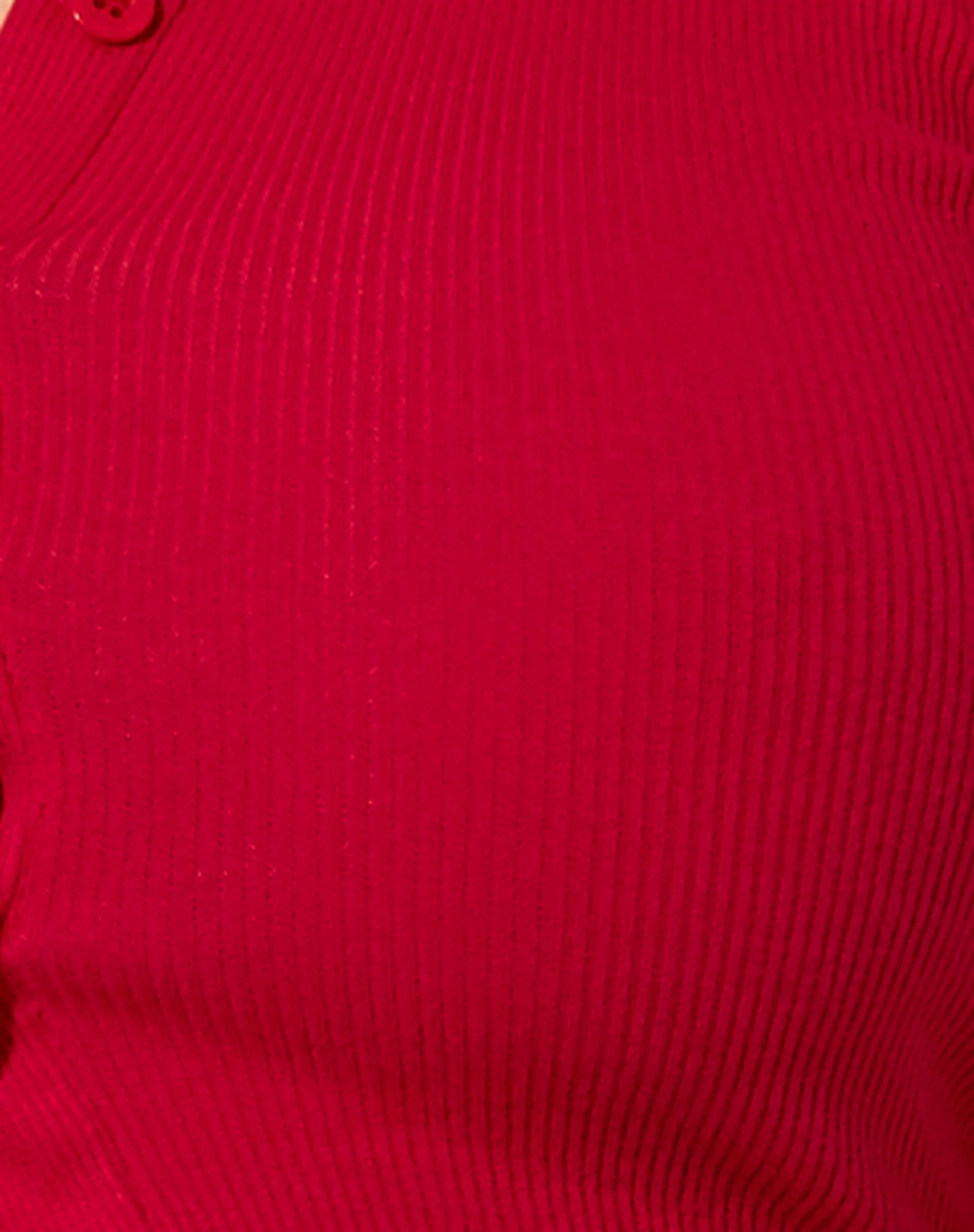 Ryals Long Sleeve Top in Rib Racing Red - Image 6