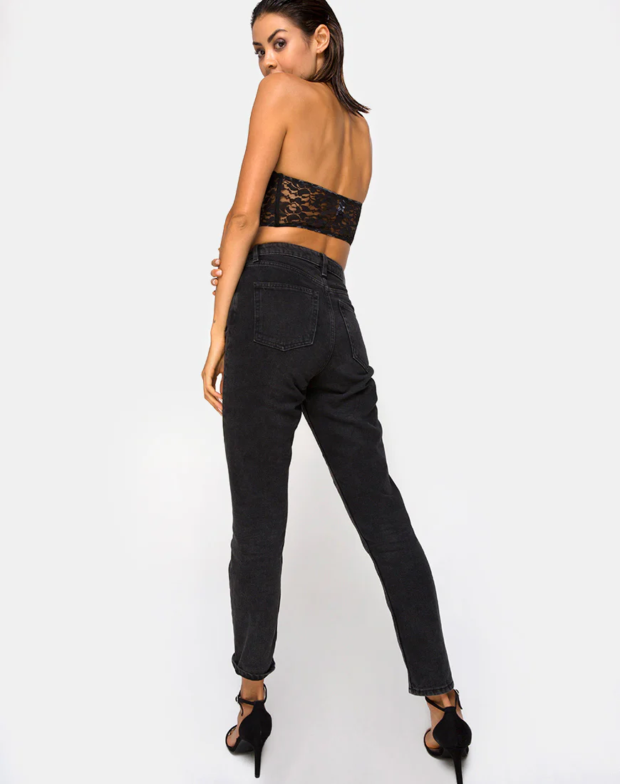 Ryilup Bralet Top in Lace Black - Image 4