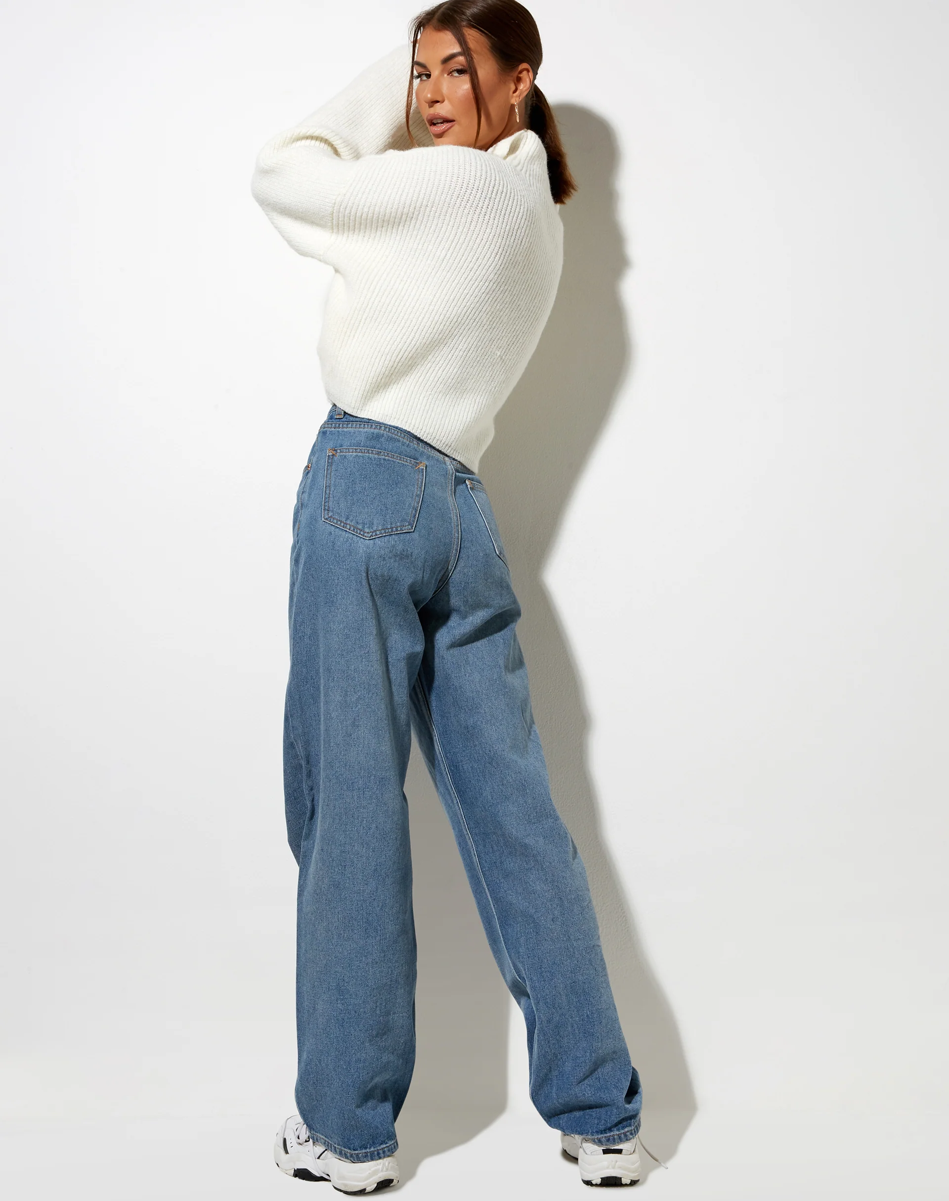 Saba Jumper in Knit Ivory - Image 4