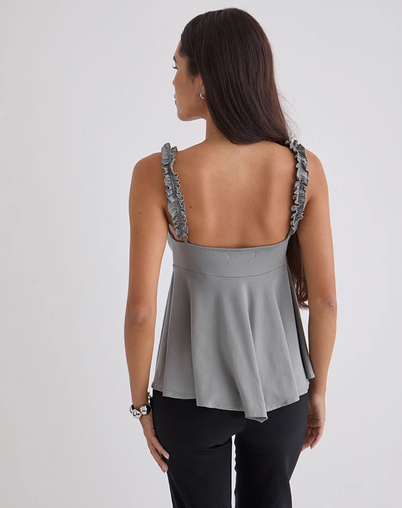 Sable Floaty Cami Top in Jersey Grey - Image 5