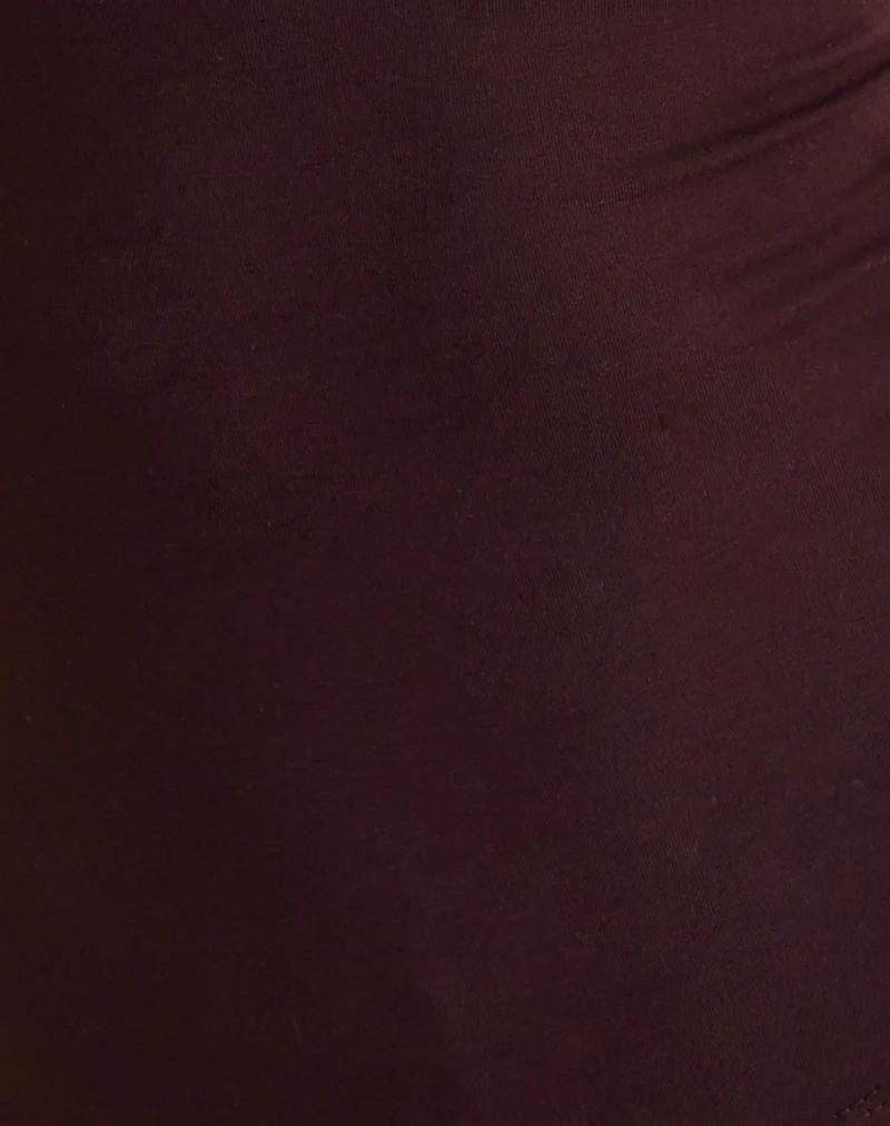 Sadra Halter Top in Rayon Jersey Bitter Chocolate - Image 6