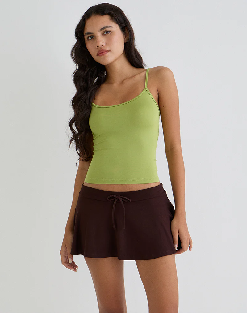 Saeko Micro Skort in Bitter Chocolate - Image 3