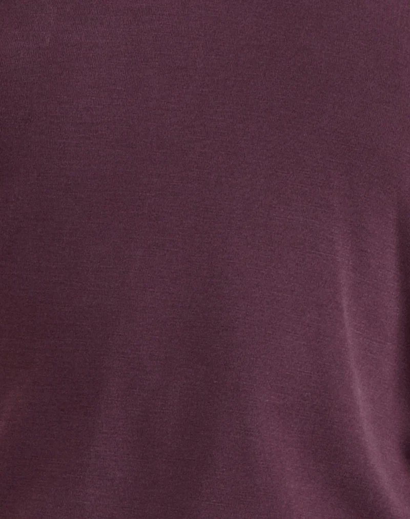 Saerin Halter Top in Cupro Deep Purple - Image 5
